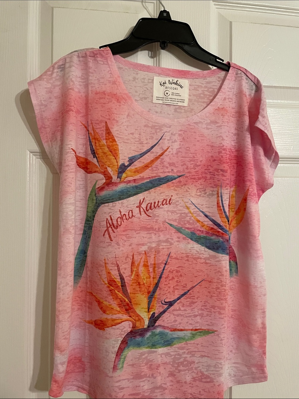 Koi Wahine Designs 'Aloha Kauai' Pink Tropical Tee